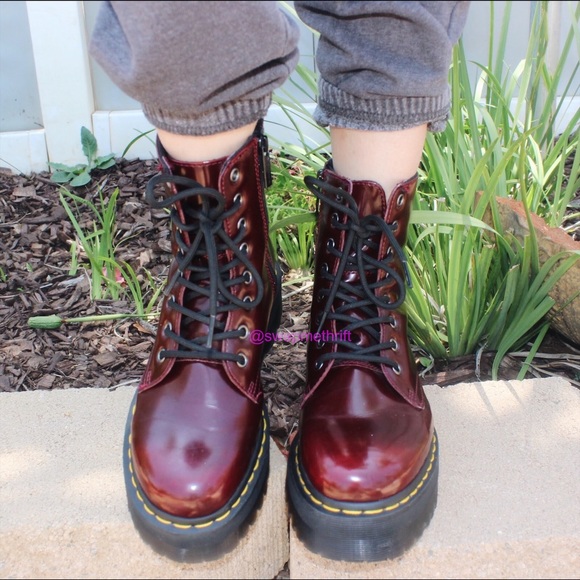 Dr. Martens Shoes - Dr. Martens Cherry Red Jadon